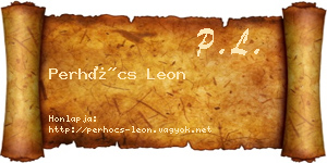 Perhócs Leon névjegykártya